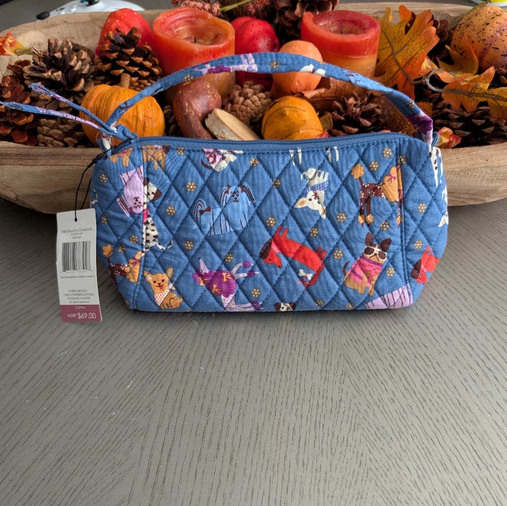 Vera Bradley Cute Quilted Blue Animal Print Women's Bag